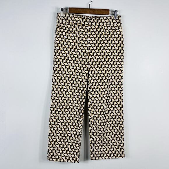 Chico's Size 2 XS 00 Printed So Slimming Pull On Crop Pants - Picture 1 of 6